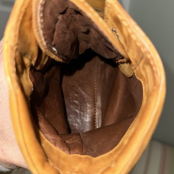 Tod’s Cognac Leather Lace Up Booties Size 37 - Picture 3 of 10